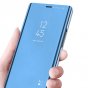 Чехол-книжка mypads clear view cover для samsung galaxy a50 sm-a505f (2019) с полупрозрачной пластиковой крышкой с зеркальной поверхностью синий