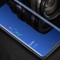 Чехол-книжка mypads clear view cover для samsung galaxy a50 sm-a505f (2019) с полупрозрачной пластиковой крышкой с зеркальной поверхностью синий