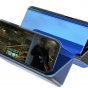 Чехол-книжка mypads clear view cover для samsung galaxy a50 sm-a505f (2019) с полупрозрачной пластиковой крышкой с зеркальной поверхностью синий