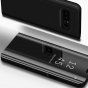 Чехол-книжка mypads для samsung galaxy s10e с дизайном clear view cover с полупрозрачной пластиковой крышкой с зеркальной поверхностью черный