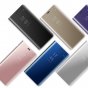 Чехол-книжка mypads для samsung galaxy s10e с дизайном clear view cover с полупрозрачной пластиковой крышкой с зеркальной поверхностью черный