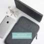 Чехол-папка-футляр-конверт mypads tela для планшета goclever quantum 2 1010 mobile pro из ультра-прочного плотного, качественного холста, с кармашком для смартфона, наушников и аксессуаров темно-серый