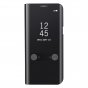 Чехол-книжка mypads для huawei mate 10 pro с дизайном clear view cover с полупрозрачной пластиковой крышкой с зеркальной поверхностью черный