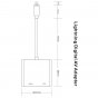 Кабель-адаптер-переходник av lighting - hdmi для телефона и планшета iphone/ ipad для подключение к телевизору