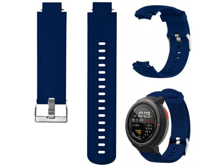 Сменный гипоаллергенный силиконовый ремешок для умных смарт-часов amazfit verge (a1801 / a1811) с функцией быс..