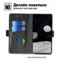 Чехол-книжка mypads для
 zte blade a7 (2019) / зте блэйд a7 2019 (черный + серый)