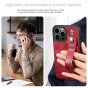 Чехол mypads для iphone 13 pro с отделением для карт и ремешком на запястье (черный)