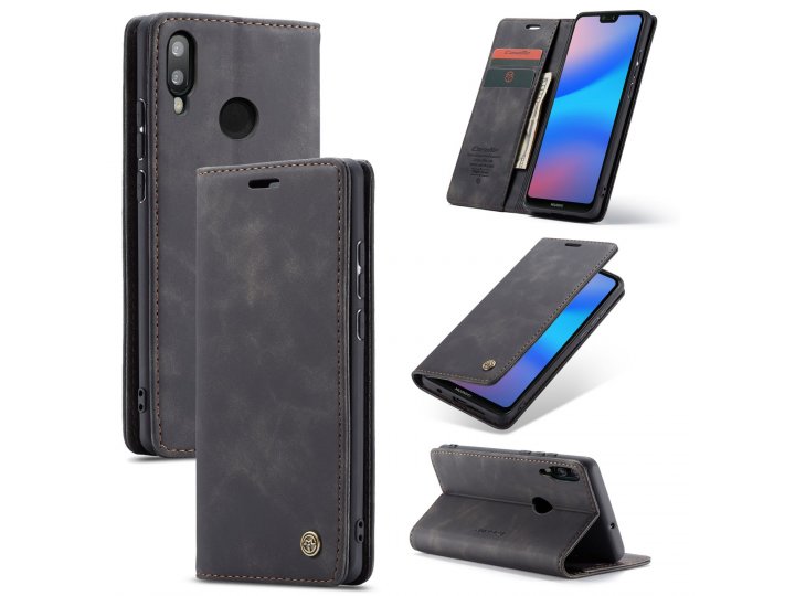 Кожаный чехол mypads с визитницей для huawei p20 lite / nova 3e / хуавей р20 лайт..