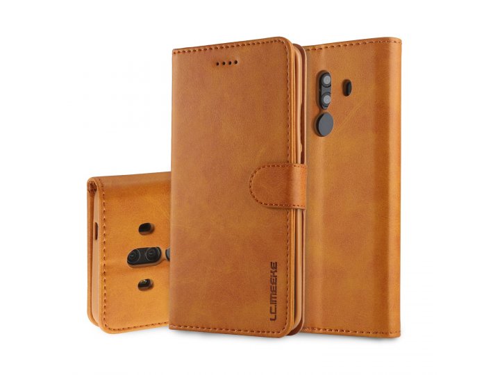 Кожаный книжка чехол lcimeeke / mypads для huawei mate 10 pro (хуавей мате 10 про) с визитницей из экокожи..