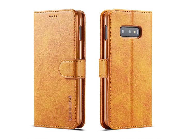 Кожаный чехол lcimeeke / mypads для samsung galaxy s10e (самсунг галакси с10е) с визитницей из экокожи..