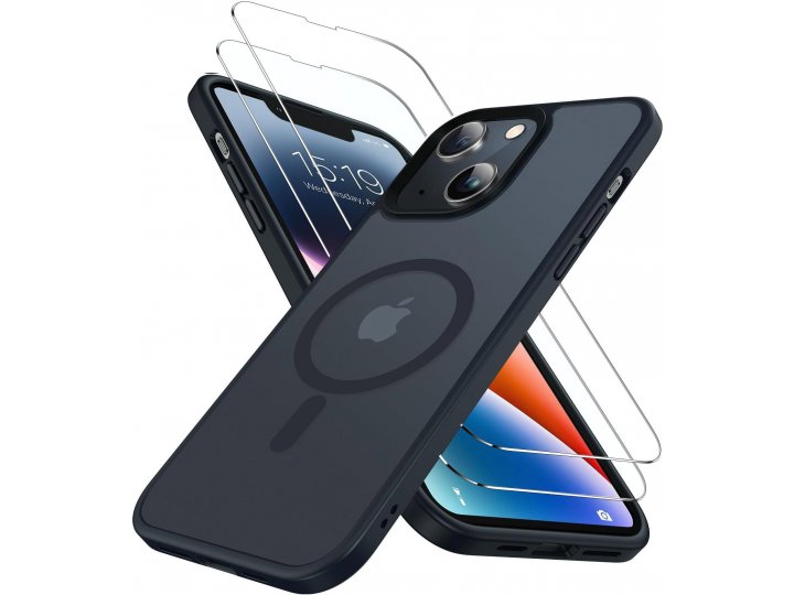 Чехол mypads для iphone 14 magsafe + защитная пленка для экрана 2 шт...