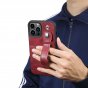 Чехол mypads для iphone 13 pro с отделением для карт и ремешком на запястье (черный)