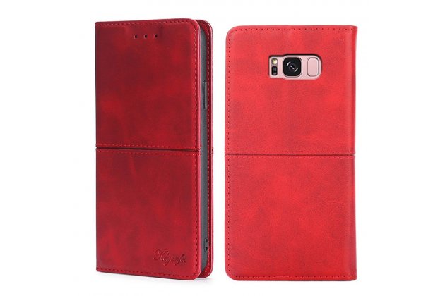 Чехол-книжка mypads для samsung galaxy s8 plus sm-g955 / самсунг s8+ воловья кожа (красный)