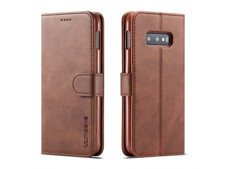 Кожаный книжка-чехол lcimeeke / mypads для samsung galaxy s10e (самсунг галакси с10е) с визитницей из экокожи..