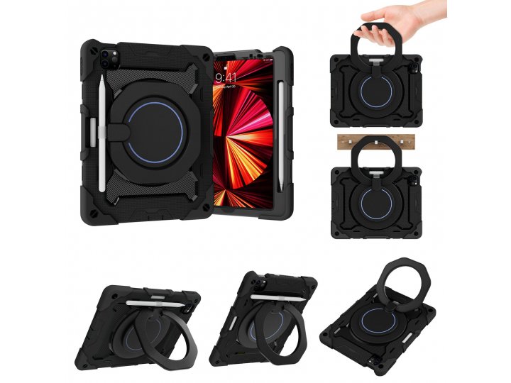 Защитный чехол mypads для apple ipad air 4/ipad air 5/pro 11 2018/2020/2021/2022, черный..