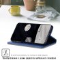 Чехол-книжка mypads для xiaomi redmi note 3 / сяоми редми ноте 3 воловья кожа (синий)