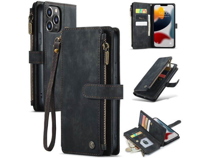 Caseme кожаный чехол-кошелек mypads для iphone 13 pro - многофункциональный..
