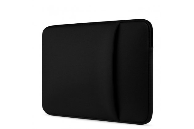 Чехол-папка-футляр-конверт на молнии mypads m146-287 для ноутбуков lenovo xiaomi  msi macbook 11.6/12.1/12.5/12.6/13.3/14.1/15.4/15.6/16 из качественной хлопковой ткани с отделением для планшета черная
