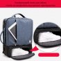 Рюкзак-сумка mypads m62013 трансформер 2 в 1 из нейлоновой непромокаемой ткани для ноутбука huawei honor msi lenovo hp acer 16 / 15.6 / 15.4 / 14.0 / 14.1 дюйма с usb и кодовым замком с отдельным отделением отсеком для хранения обуви мужской женский синий