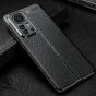 Чехол бампер накладка mypads «pelle morbida» на xiaomi 12 / xiaomi 12x из качественного износостойкого силикона с декоративным дизайном под кожу с тиснением черный