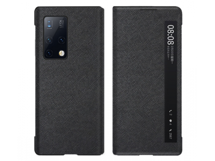 Чехол-кейс для huawei mate x2 с боковым окном водоотталкивающий черный..