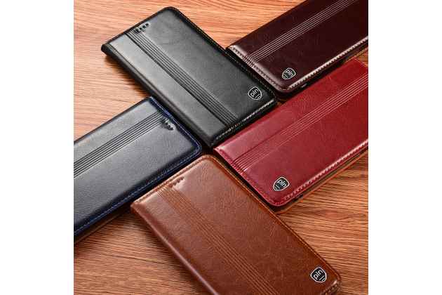 Чехол-книжка mypads premium для samsung galaxy m31 sm-m315 (2020) из качественной натуральной мраморной кожи буйвола прошитый элегантной прострочкой синий с магнитной крышкой. 